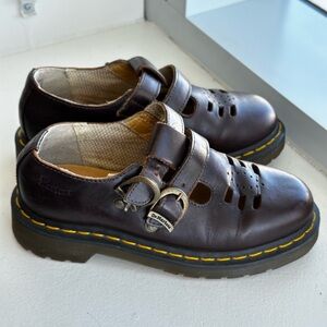Dr. Martens Mary Jane - vintage oxblood double buckle (kids 3/womens 5)